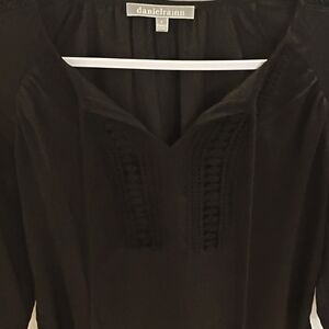 Daniel Rainn Black 3/4 Sleeve Blouse